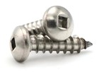  6 Sheet Metal Screws - 18-8 Stainless Steel Square Drive Pan Head Select Size