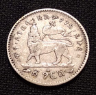1895 1903 Ethiopia Gersh 1 20 Birr Lion Of Judah Xf Au Rare Silver World Coin
