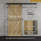 5ft-8ft Ceiling Mount Box Track Sliding Barn Door Hardware Kit Barn Door System