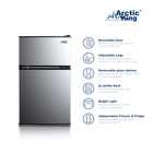 Arctic King 3 2 Cu Ft Two Door Mini Fridge With Freezer Stainless Steel - Energy
