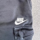 Nike Club Joggers Boys Large Black Cargo Sweatpants Tapered Fit Fleece Swoosh