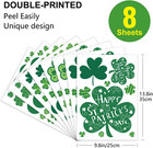 St Patricks Day Window Clings Decorations 109 Pcs Reusable Static Spring Shamroc