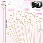 20pcs Picture Holders For Centerpieces  Heart Floral Place Gift Picks For Flo   