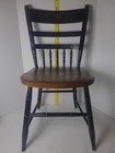 Set Of 2 Vintage L  Hitchcock Chairs Black   Gold Stenciled Wood