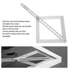 Corner Angle Finder  4 Fold Diagonal Square Ruler  0-170   Angle Corner Ruler