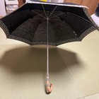 Burberry Floral Embroidered Foldable Umbrella Black Luxury Accessory