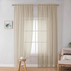  Extra Long Sheer Curtains 96 Inches Long For 42 w X 96 l  pack Of 2  Taupe