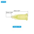 20 Pcs 32g 0 26 Inch Blunt Tip Dispensing Needles For Adhesive Yellow
