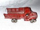Arcade Cast Iron Stake Truck Red - 8 75 Inch