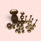 Vintage Solid Brass Candle Stick Holders Party Weddings Huge Mixed Lot Of 18