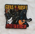 Guns N Roses Skeletons  Sew On Patch 3 1 2  X 3 1 8  Licensed