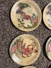  set Of 6  Asian Themed Bamboo Plates With Descriptions On Back