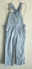 Gap Girls Denim Bib Overalls Size L Light Wash Distressed Straight Leg