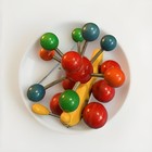 Vintage Kouvalias Wooden Banana Slug caterpillar Pull Toy