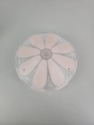 Vintage Art Deco Pink Frosted Glass Ceiling Light Shade Fixture Lamp Flower 10   