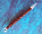 Garnet Wand With Silver And Quartz Point  Chakra Wand  Ruby Garnet Crystal Wand