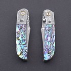 Hand Made Vintage Old Collection Pocket Folding Knife Damascus Steel Blade Shell