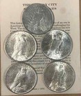 1921-1935 90  Silver Peace Dollars Lot Of 5 Uncirculated Mixed Dates Collectible