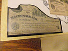 Extremely Rare 1863 Partial Banknote  Macdonald And Co   And Info Booklet