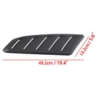 For Dodge Ram 1500 2500 3500 2pcs Sport Black Car Front Hood Air Vent Cover Trim