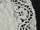 Beautiful Antique Edwardian Handmade French Bobbin Lace Doily 20cm