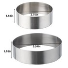 6 Pack Cake Rings For Baking Round Tart Ring Cookie Biscuit Cutter Stainless    