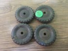 Vintage Structo Truck Set Of 4 Solid Rubber Tires For Parts