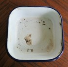 Vintage Porcelain Enamel Medical surgical dental Tray With Lid