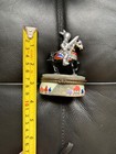Porcelain Hinged Trinket Box Knight In Armor   Horse Sword   Castle Medieval