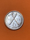 1932 Southern Rhodesia Silver 6 Six Pence  a2423 