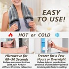 Microwave Heating Pad Neck Shoulder Back Wrap Moist Heat Pack Reusable 33x5 