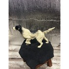 Vintage Cast Iron English Setter Dog Figurine Statue Doorstop Black White 15in