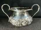     stieff Sterling Silver Sugar Bowl Hand Chased 23 1 2 Vintage historic Artwork