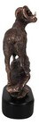 Climbing Ram Statue - Figurine Bronze Electroplated 12  Height Bighorn Sheep