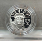1998-w  25 1 4 Oz Proof Platinum American Eagle  w box   Coa 
