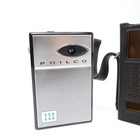 Nice Vintage Philco 6 Transistor Am Radio P-1604 With Case - Works Well