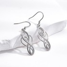 Women s Fashion Simple Twisted Smooth Celtic Knot Dangle Hook Earrings