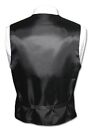 Italian Design  Black Satin Formal  Wedding  Prom Tuxedo Vest  men s Xs - 6xl 