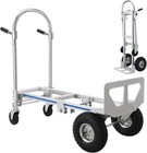 2 In 1 Aluminum Hand Truck Convertible Folding Dolly Cart Stair Climbing Wheels