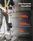 Vevor Demolition Jack Hammer Electric Concrete Breaker 2100 W 1650 Bpm Trolley