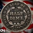 1858 P Seated Liberty Half Dime Z4914