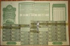 China Chinese Government Hukuang Railway 5  Gold Bond 1911   20 Bic  coupons