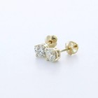 Stud Earrings Solid 14k White Gold Classic 1 31 Ct Round Natural Diamond H Si2
