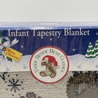 Vintage New Nos Baby Throw Blanket 53   x36    Afghan Tapestry Teddy Bear Christmas