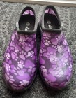 Women   s Sloggers Shoes Clogs Waterproof Size-8 Purple Paw Prints
