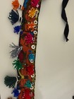 Vintage Style Handmade Woven Embroidered Sash Belt With Colorful Tassels