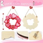 Yookeer Valentine s Day Door Sign Hanging Decor Heart Wooden Red pink 