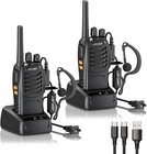 Long Range Walkie Talkie 2 Set 50 Mile Two Way Radio Charge Headset Waterproof