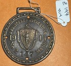 1914 Massachusetts  Motorcycle License Plate Tag Z 147  14 Mass Mc Disc  Nice