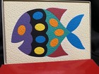 Vtg Lauri Colorful Fish Foam Rubber Child Learning Puzzle 